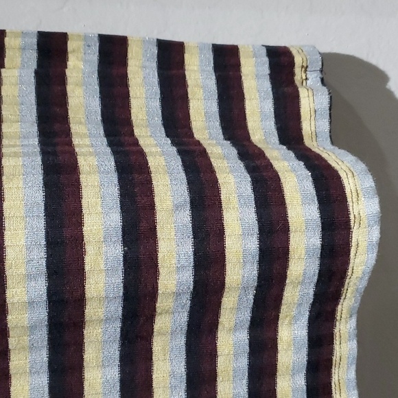 Y2K ZARA MULTICOLOR METALLIC MOCK NECK STRIPED KNIT BODYCON DRESS SIZE LARGE - Picture 5 of 9